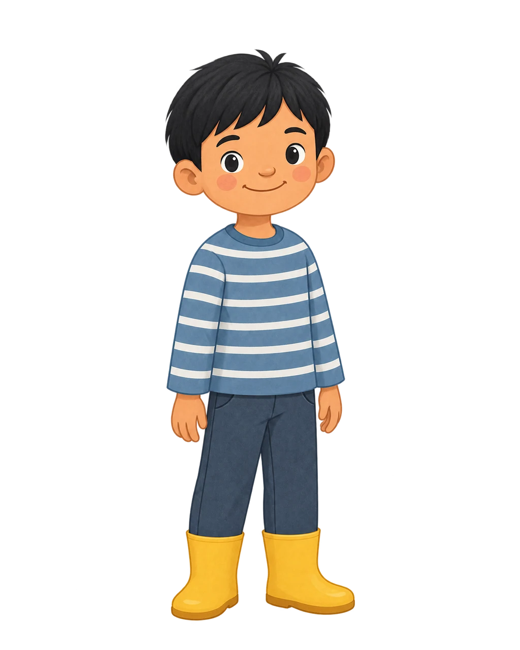 soft-graphic illustration example for ages 6–9+, boy.