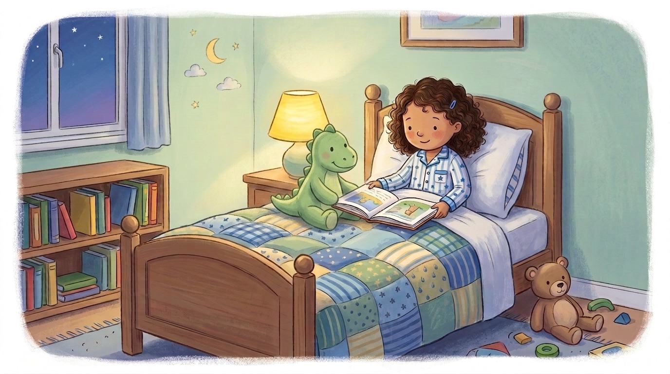The teddy is now a plush dinosaur